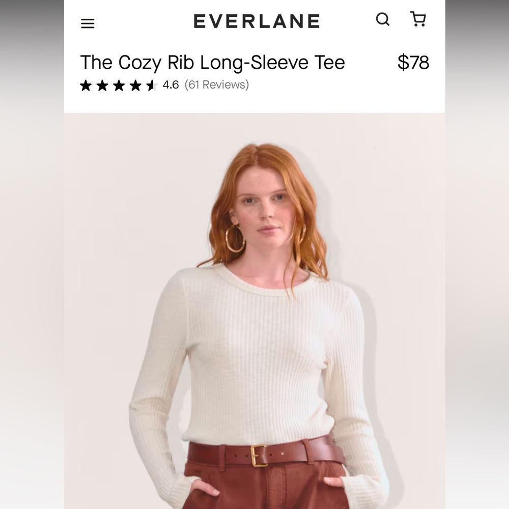 Everlane The Cozy Rib Long-Sleeve Tee